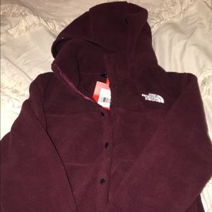 The north face fleece Sherpa maroon